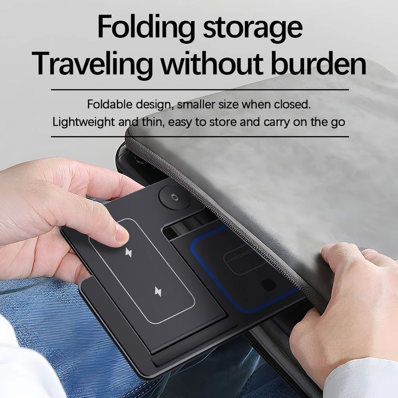 Fast Charging Pad 3 em 1 – Suporte + LED + Wireless