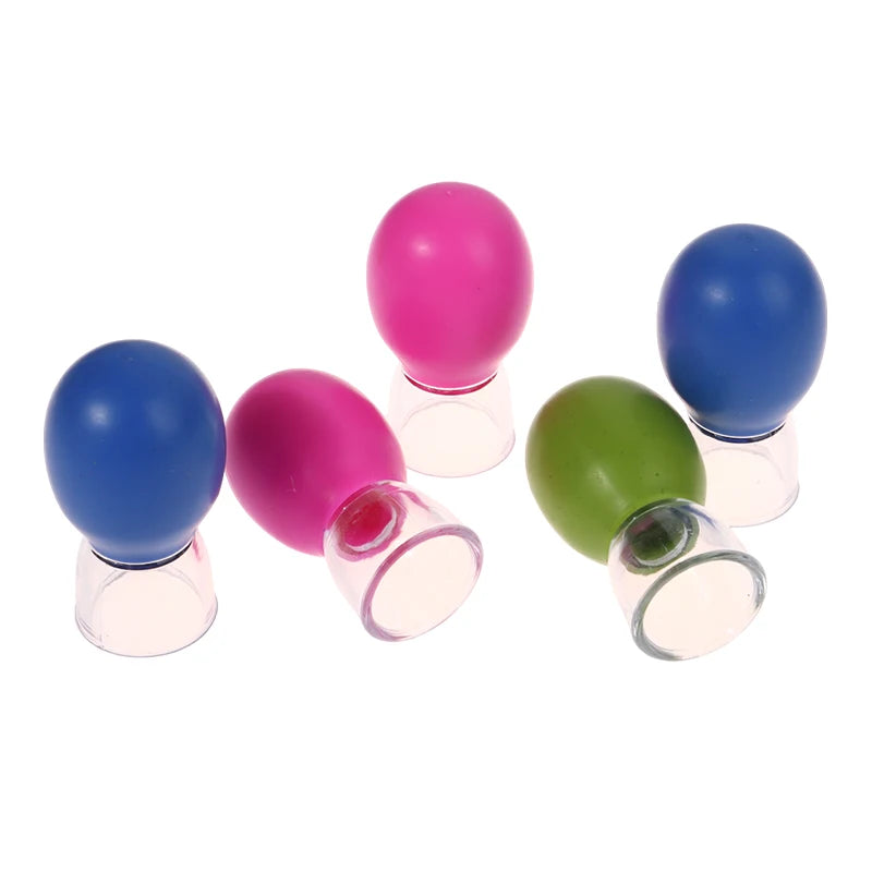 Kit de 5 peças de ventosas de silicone para massagem.