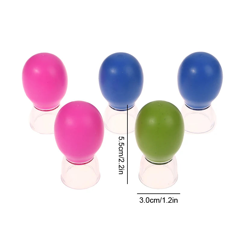 Kit de 5 peças de ventosas de silicone para massagem.